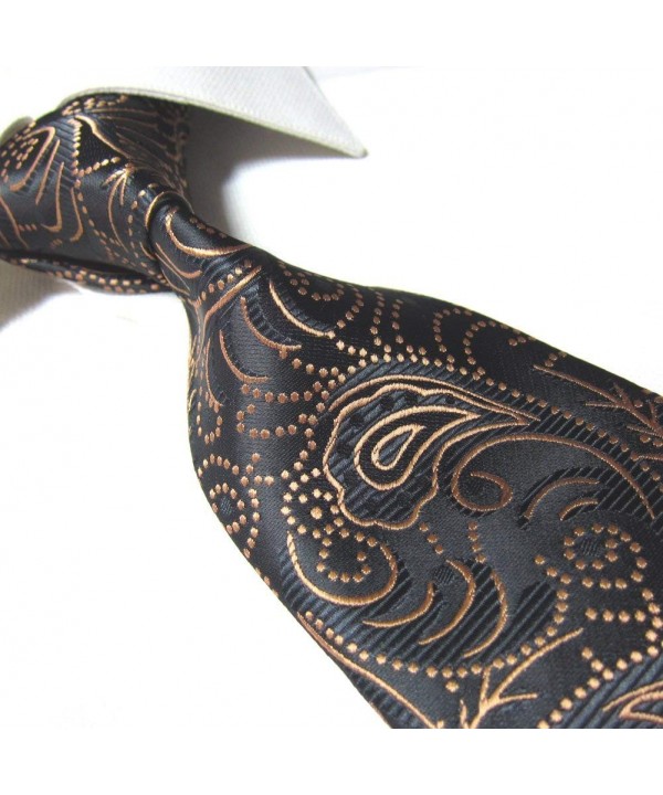 Chocolate Florals Jacquard Handmade Necktie