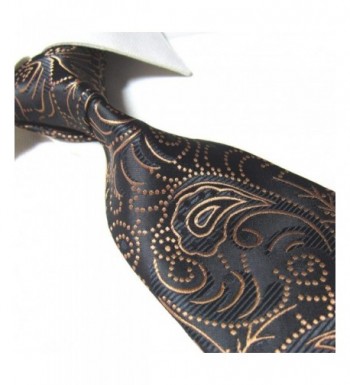 Chocolate Florals Jacquard Handmade Necktie