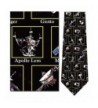 Black Space Craft Satellites Necktie