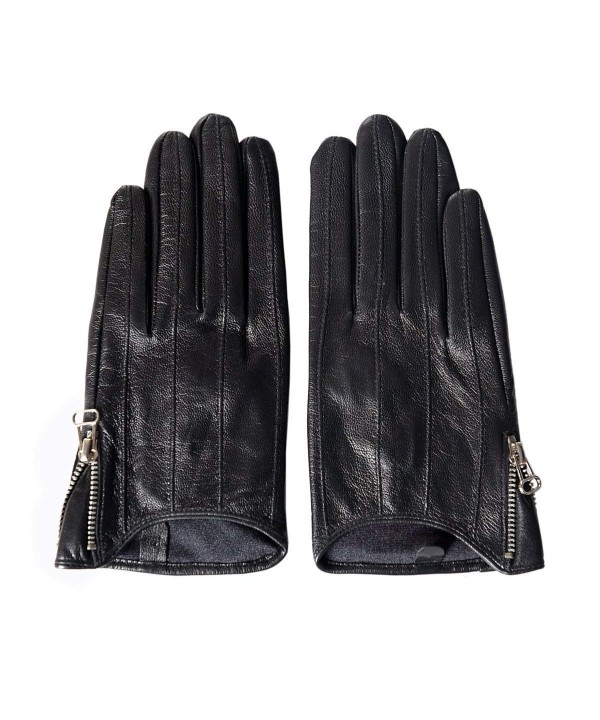 MATSU Zipper Leather Gloves Lambskin