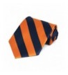 Navy Blue Orange Striped Tie