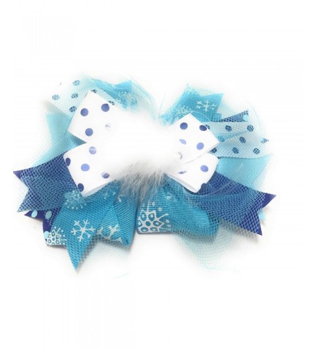 Chicky Bling Marabou turquoise snowflake
