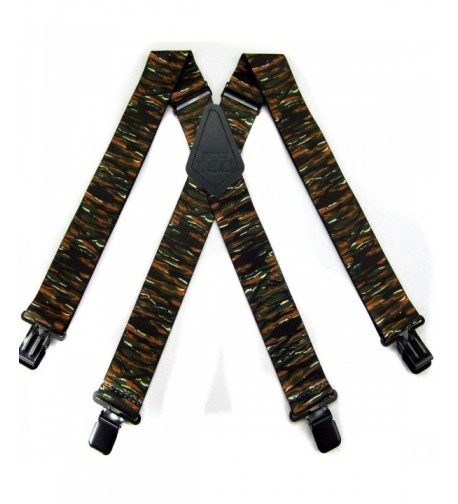 Black Brown Camoflage Strong Suspenders