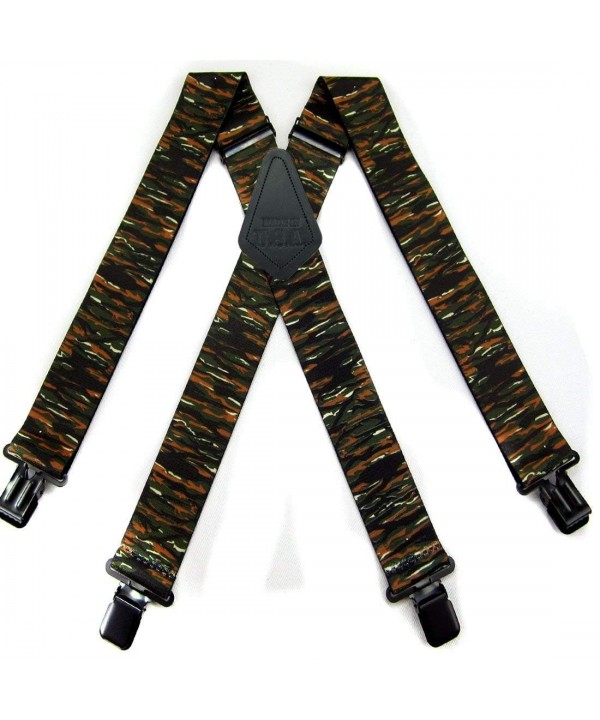 Black Brown Camoflage Strong Suspenders