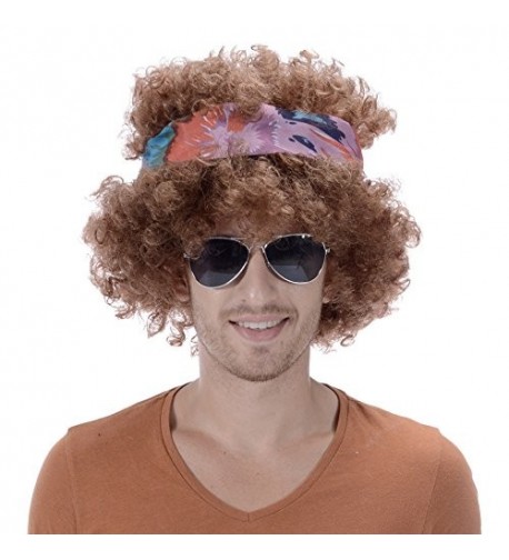 Wig Synthetic Halloween Woodstock Festival Headband