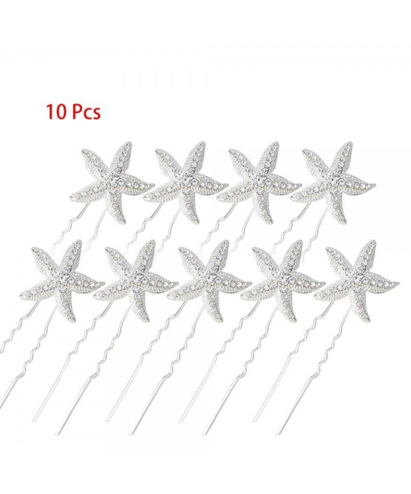 Rhinestone Starfish Hairpin U shaped Accessory Rhinestone Starfish Hairpin U shaped Accessory
