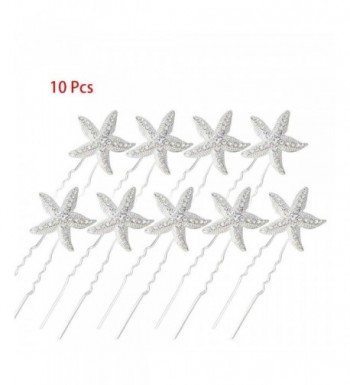 Rhinestone Starfish Hairpin U shaped Accessory