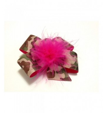 Girls Camouflage Feather Accessory Barrette