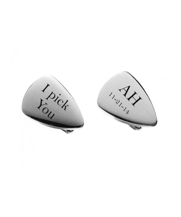 Personalized Stainless Guitar Cufflinks Engraved