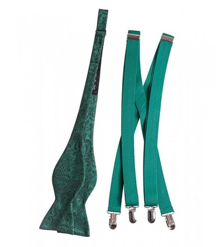 Suspender Vintage Paisley Colored Emerald