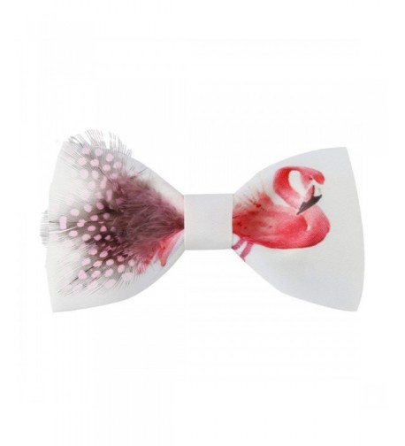Pink Wave Feather Flamingo White