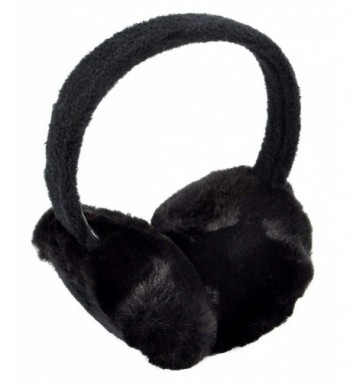 Plush Two tone Ear Warmers Black