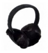 Plush Two tone Ear Warmers Black