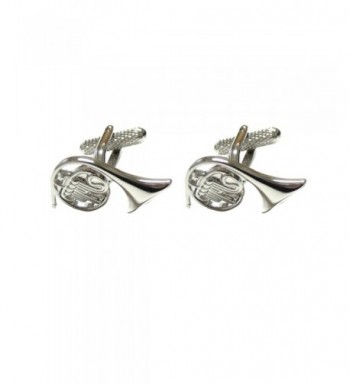 Silver Toned French Instrument Cufflinks