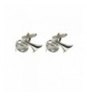 Silver Toned French Instrument Cufflinks