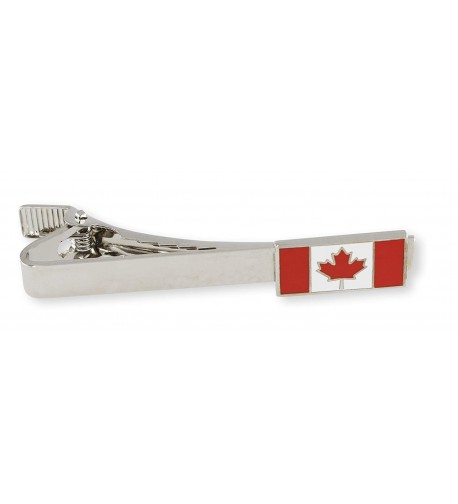 Canadian Flag Enamel Cufflinks Silver