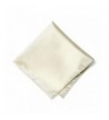 TieMart Ivory Premium Pocket Square