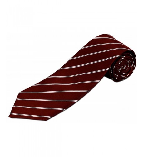 Extra Long Tie Maroon Pinstripe