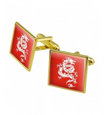 Tribal Dragon Asian Square Cufflink