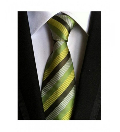 DEITP Yellow Striped Jacquard Necktie