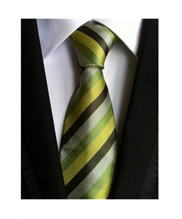 DEITP Yellow Striped Jacquard Necktie