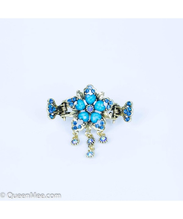 Hairclip Rhinestone Accessory Bridesmaid Turquoise