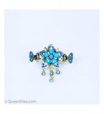 Hairclip Rhinestone Accessory Bridesmaid Turquoise