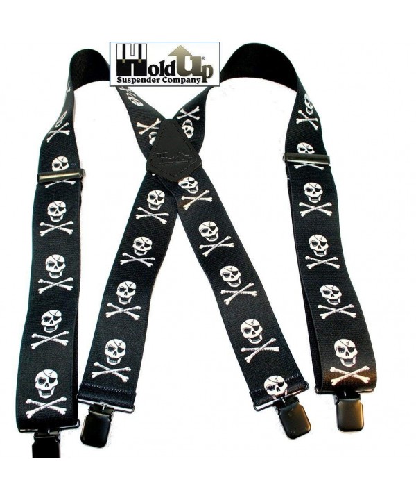Suspender Crossbones pattern suspenders No slip