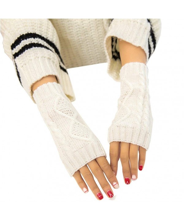 Womens Crochet Fingerless Warmers Mittens