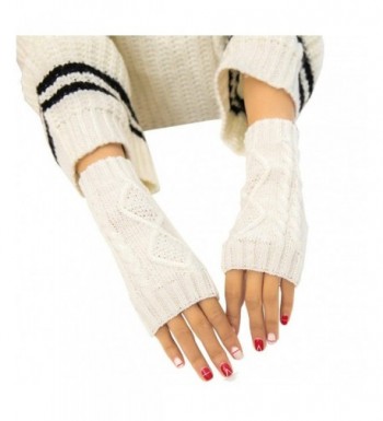 Womens Crochet Fingerless Warmers Mittens