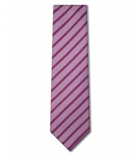 Regimental Striped Handmade Necktie Fuchsia