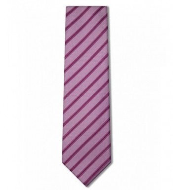 Regimental Striped Handmade Necktie Fuchsia