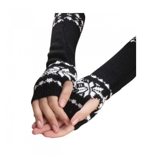 Sunward Snowflake Fingerless Gloves Mitten