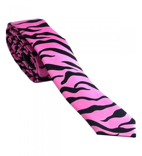 Pink Black Zebra Necktie Unisex