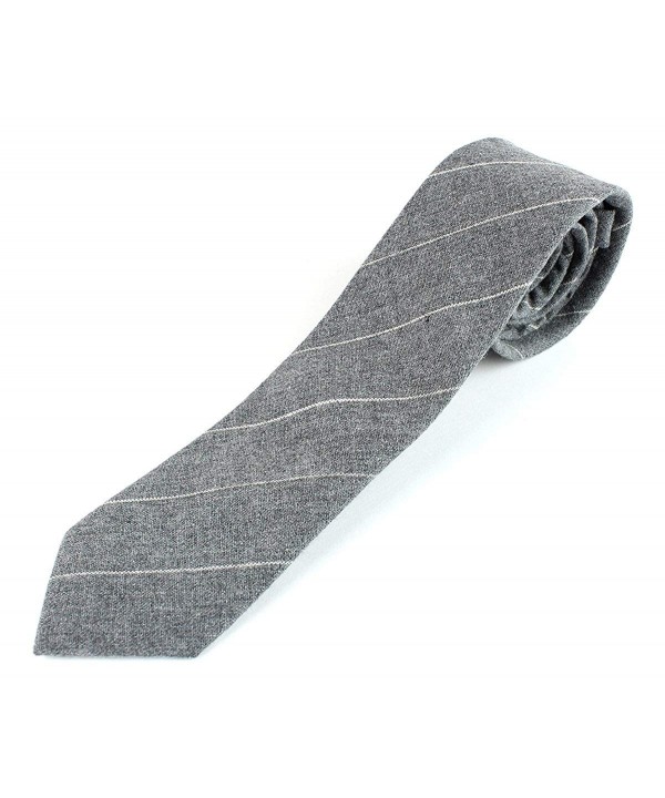 Woven Skinny Stiched Accent Necktie
