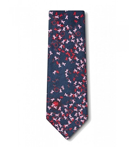 Breast Cancer Ribbon Necktie Neckwear
