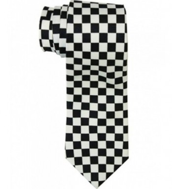 Black White Checkered Skinny Tie