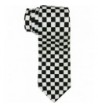 Black White Checkered Skinny Tie