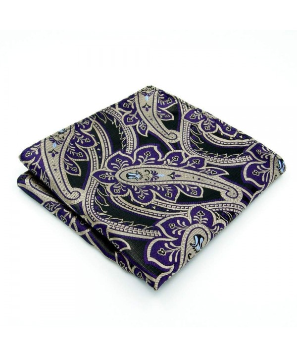 Paisley Pocket Square Purple Wedding