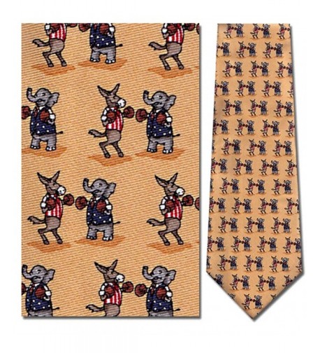 Yellow Political Elephant Necktie Neckwear