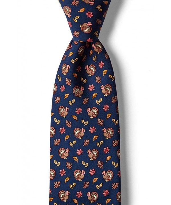 Navy Blue Silk Fall Necktie