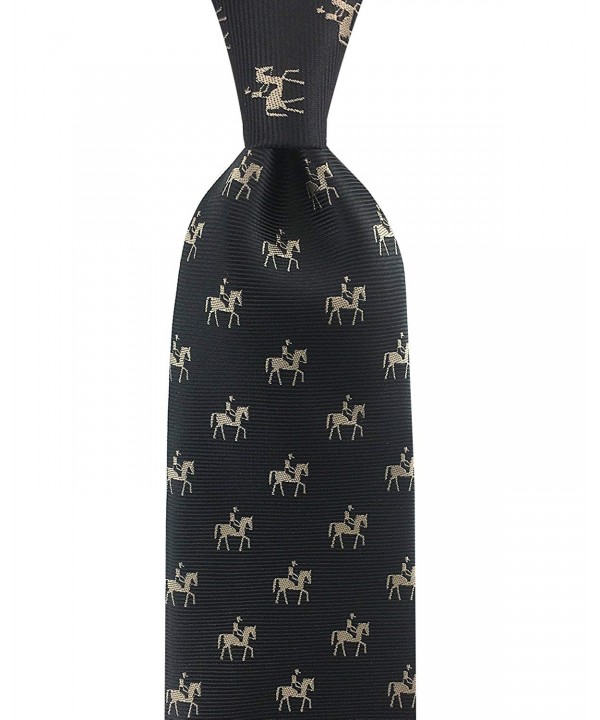 KOOELLE Necktie Equestrian Pattern Jacquard