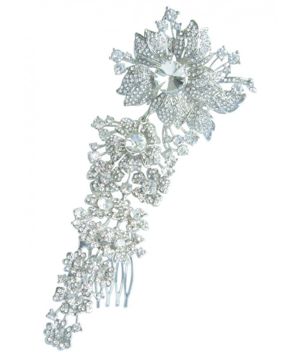 Wedding Headpiece Hair Silver Tone Rhinestone Wedding Headpiece Hair Silver Tone Rhinestone