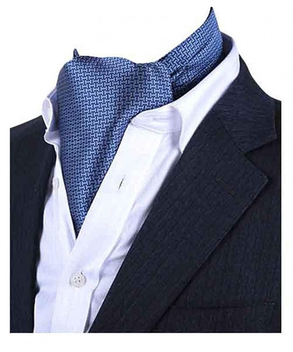 MENDENG Purple Pattern Jacquard Cravat