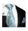 Paul Malone Handkerchief Cufflinks Turquoise