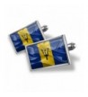 NEONBLOND Cufflinks Barbados 3D Flag