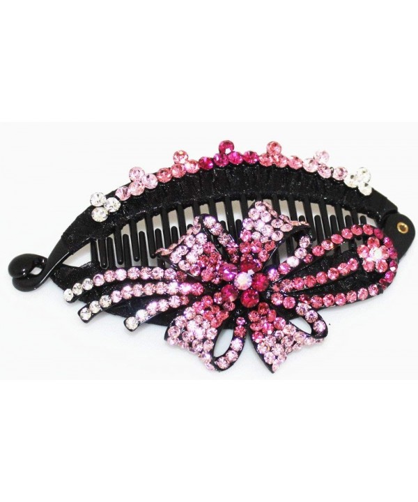 Banana Clip Beautiful Crystals Fuchsia Banana Clip Beautiful Crystals Fuchsia
