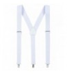HoldEm Adjustable Suspenders Featuring CLIPS White