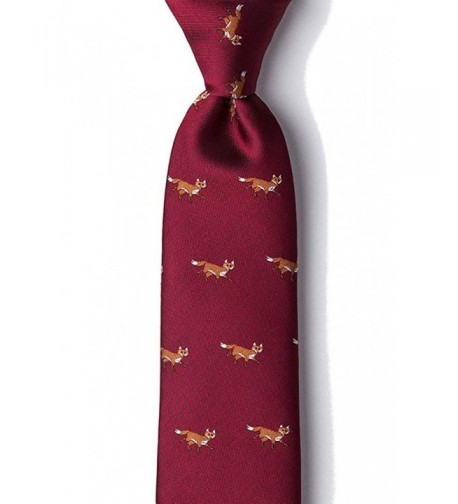 Prowling Foxes Extra Necktie Burgundy