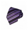 AVANTMEN Classic Striped Necktie Tie_Purple